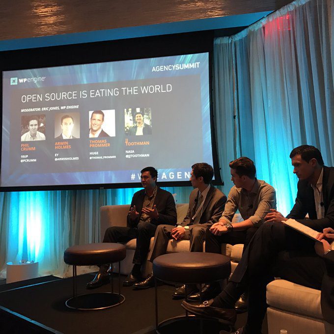 On stage at WP Engine Agency Summit
